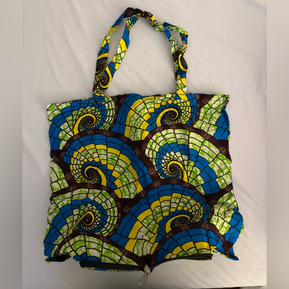 Colorful Patterned Foldable Tote Bag